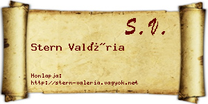 Stern Valéria névjegykártya